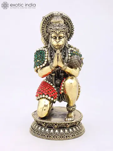 Hanuman kneeling with folded hands