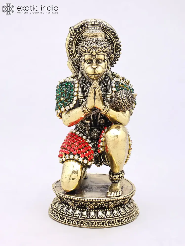 Hanuman kneeling with folded hands