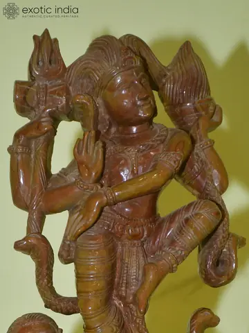 Close view of the figure and arms