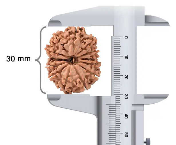 Bead beside a caliper reading 30 mm
