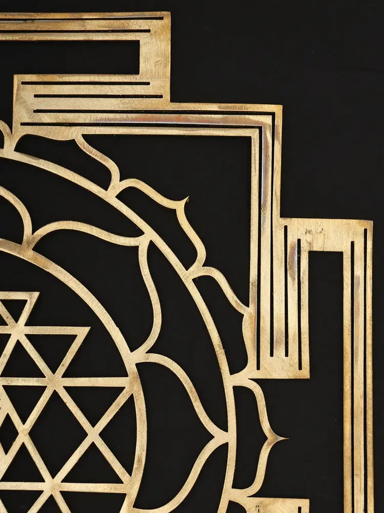 Detail of the lotus petals and square border