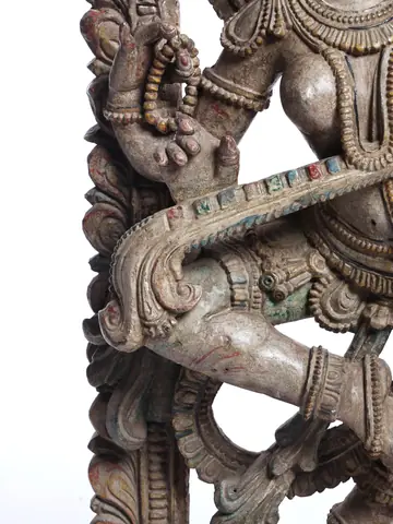 Side view showing the carved depth