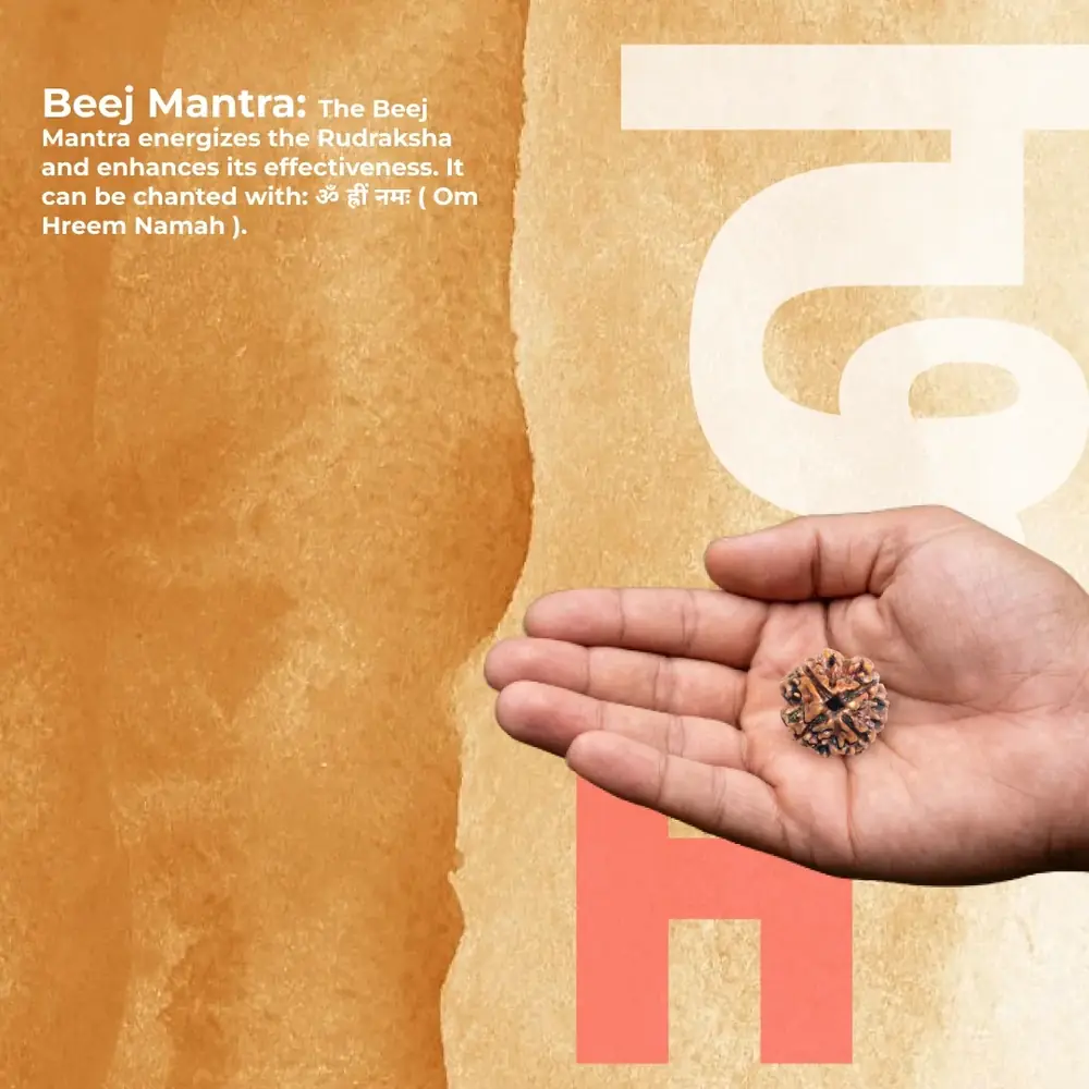A hand holding the bead