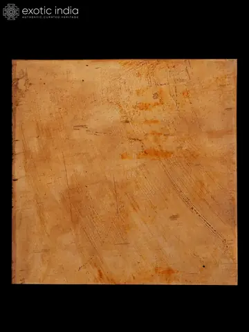The plain back of the copper plate