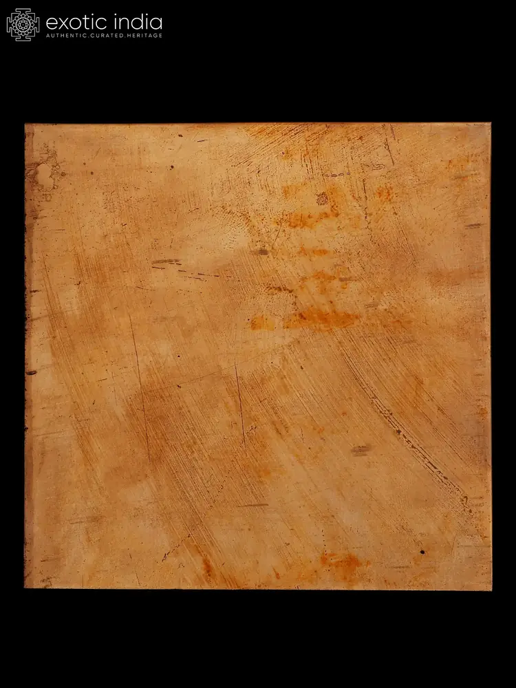 The plain back of the copper plate