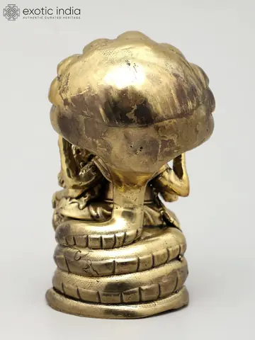 Back of the idol showing the coiled hood