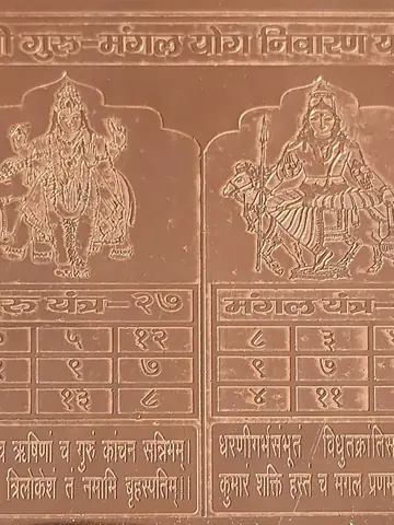Close view of the two engraved panels and number grids