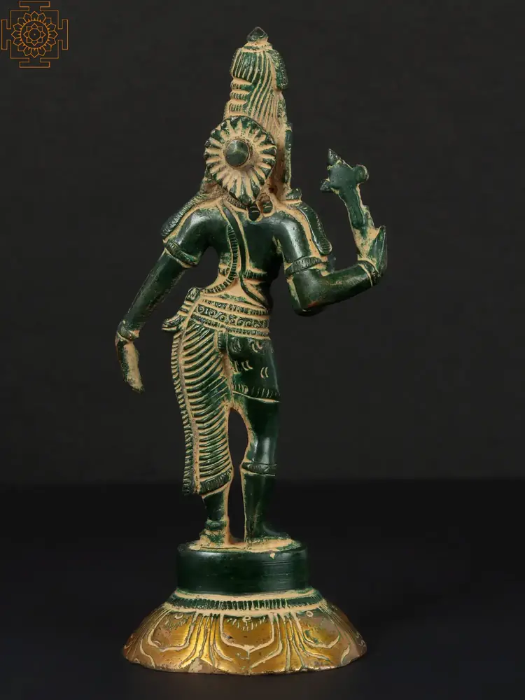 The figure from a side angle