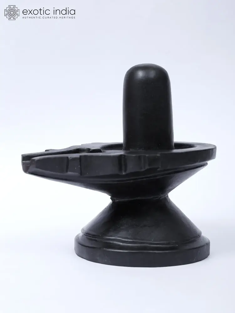 Side view of the lingam on its base