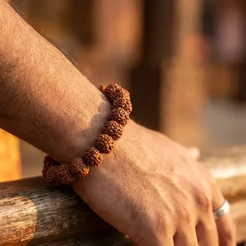 The bracelet worn on a wrist