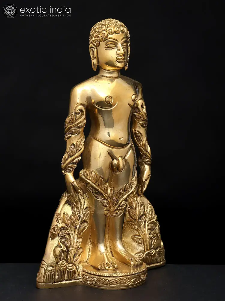 Standing Mahavira from a slight angle