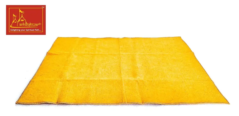 The asana laid flat from above