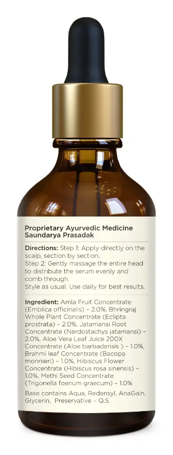 Back of the bottle showing the printed label