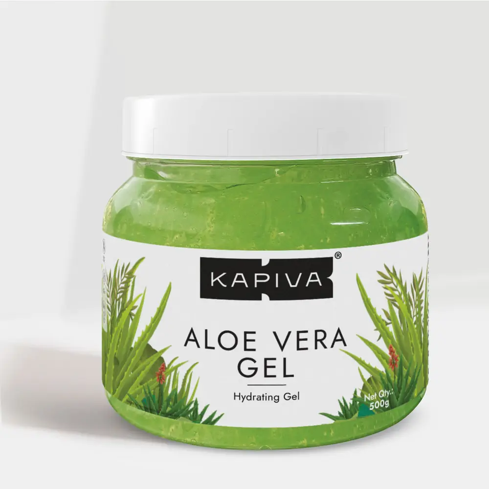 Jar of aloe vera gel with a white lid