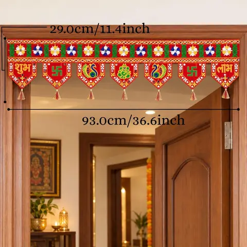 Toran with size marked as 93 cm wide and 29 cm tall