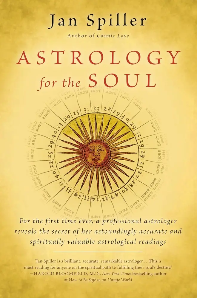 Front cover of Astrology for the Soul by Jan Spiller, gold with a sun design