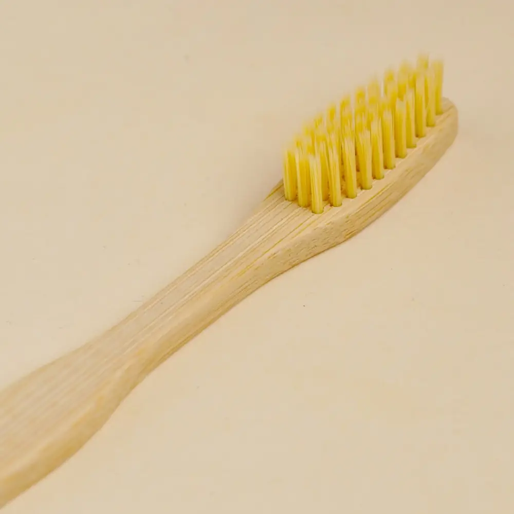 Close view of the yellow bristles
