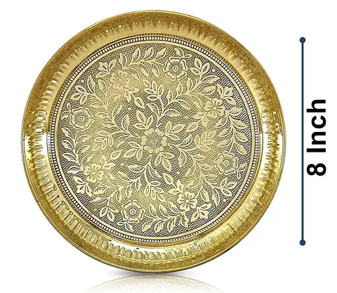 Top view of the engraved plate with an 8 inch mark
