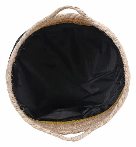 Top view of the black lining inside