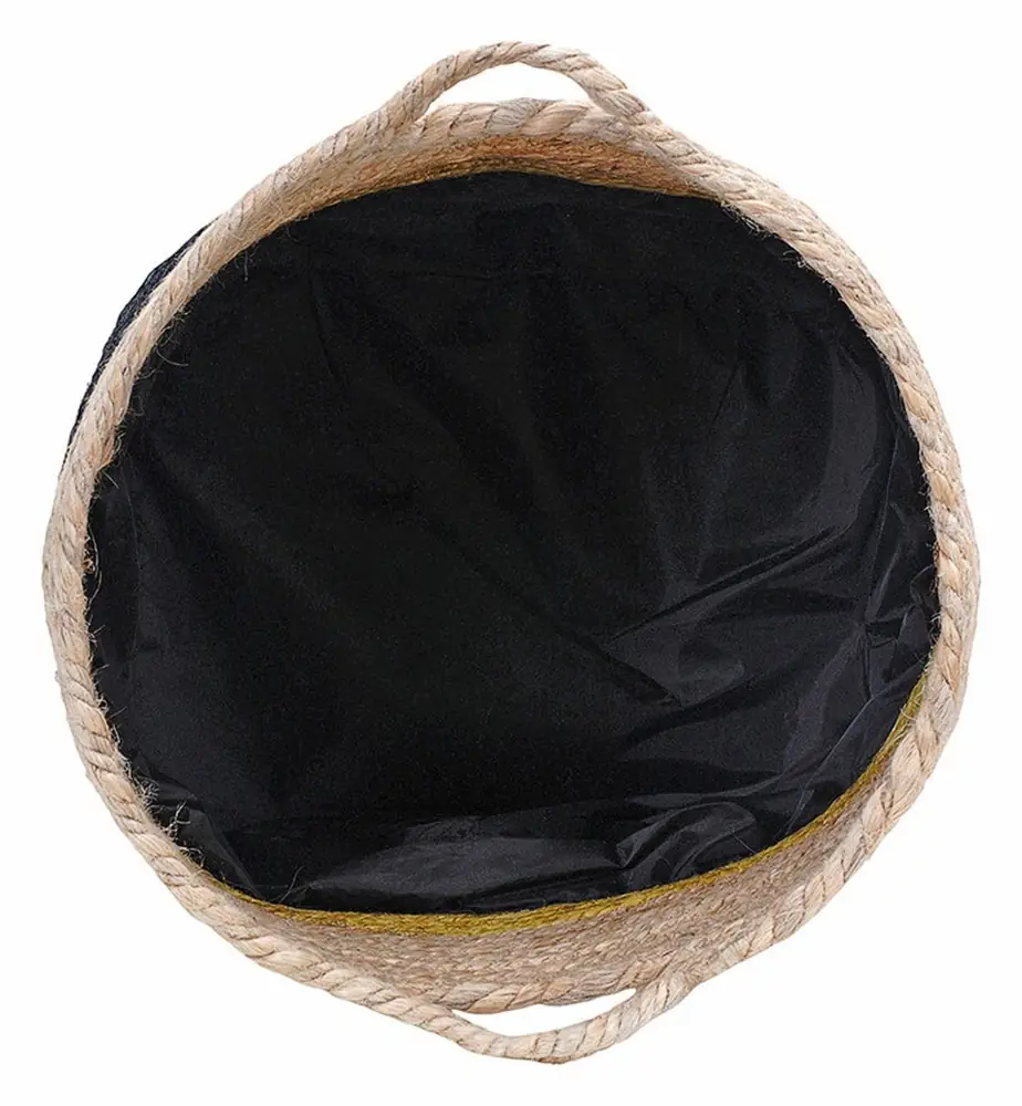 Top view of the black lining inside
