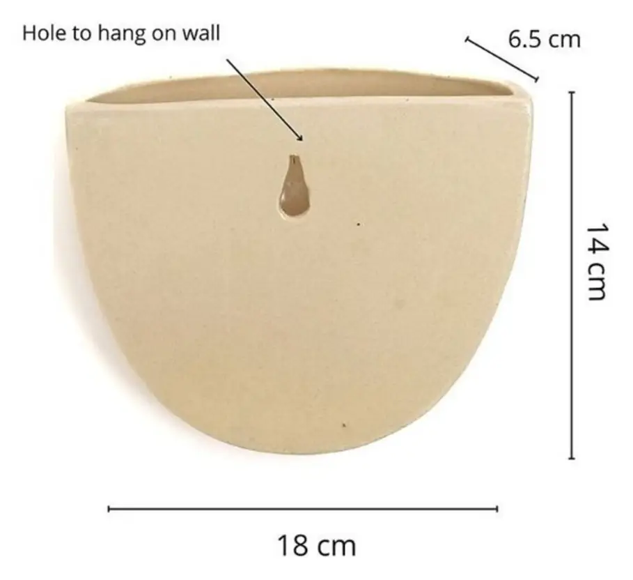 The cream back with the hole for hanging
