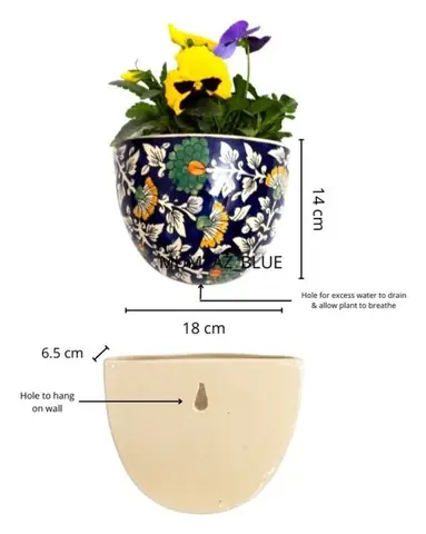 A graphic showing the planter's measurements