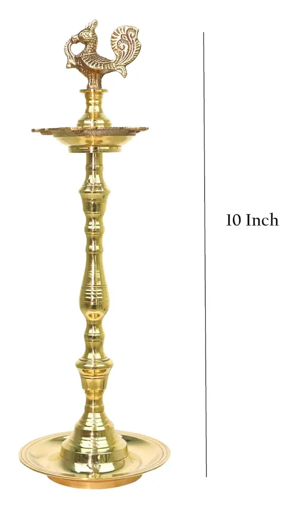 Drawing of one lamp with 10 inch height marked