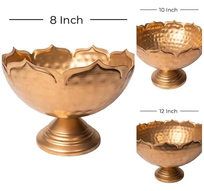 Size graphic with bowls marked 8, 10 and 12 inch