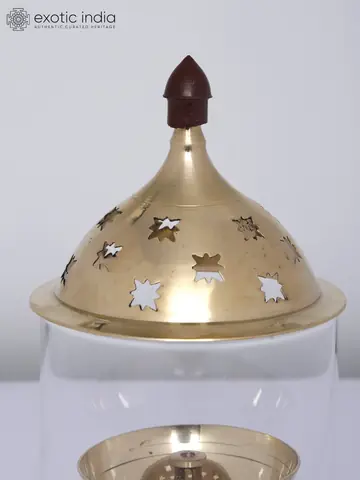 Another view of the covered lamp