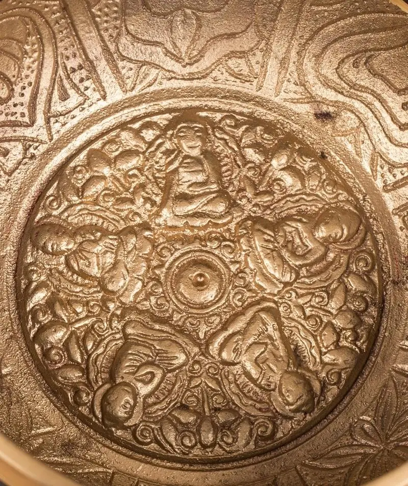 The engraved underside of the bowl
