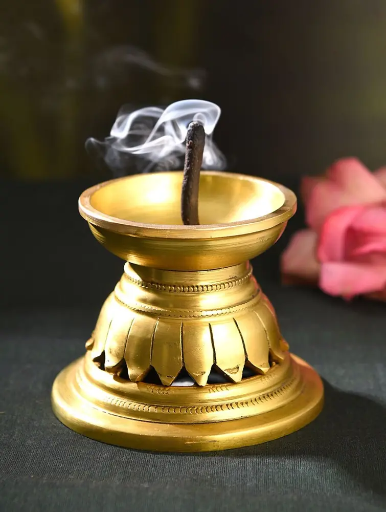 The piece with an incense stick and smoke