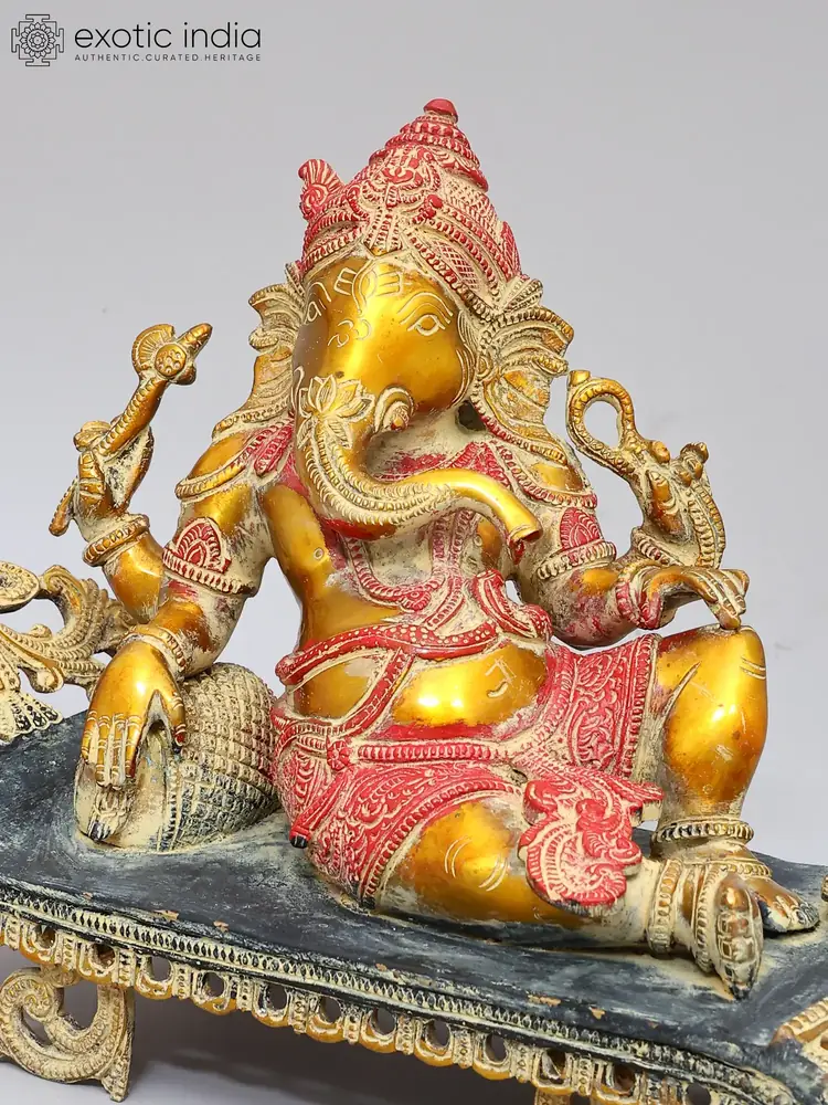 Ganesha on the platform from a slight angle