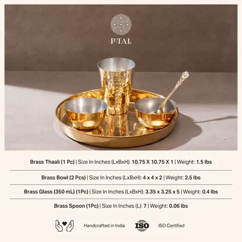 A table of piece sizes and weights shown with one place setting