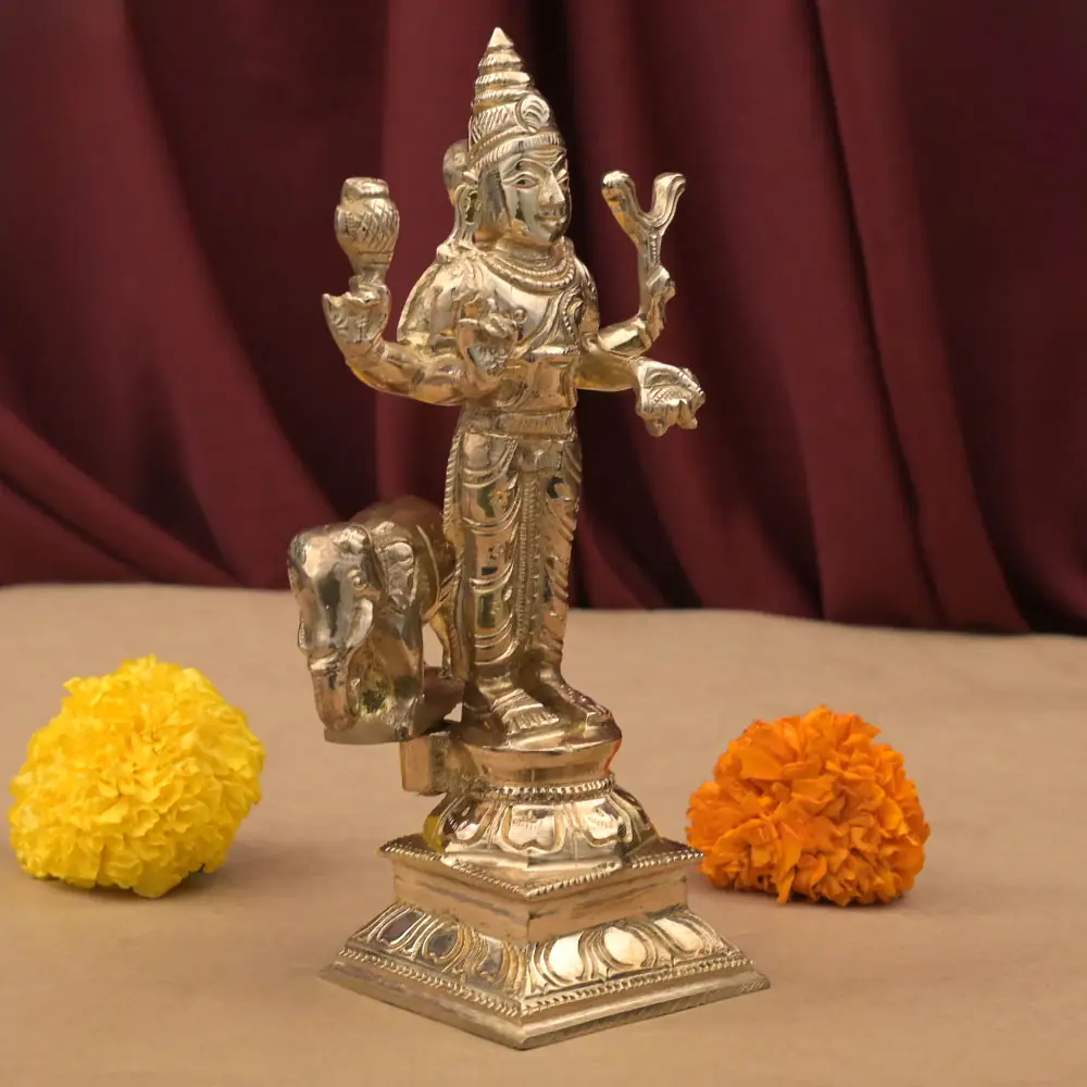Idol from a three-quarter angle with the vahan figure