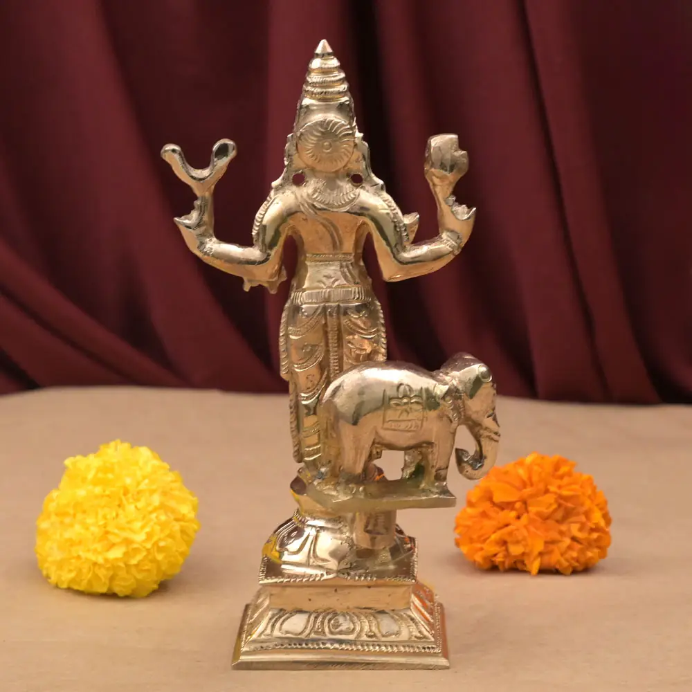 Rear three-quarter view of the idol
