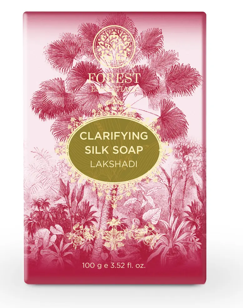 Pink floral box of Clarifying Silk Soap Lakshadi