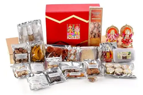 All the packed items beside the red box