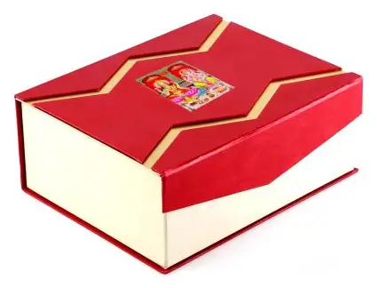 The closed box with Lakshmi and Ganesha on the lid