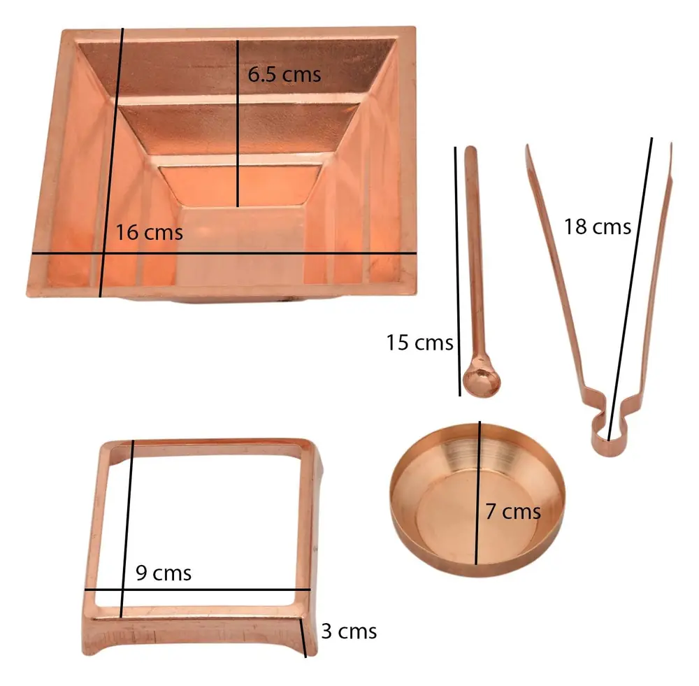 Diagram marking the sizes of each piece