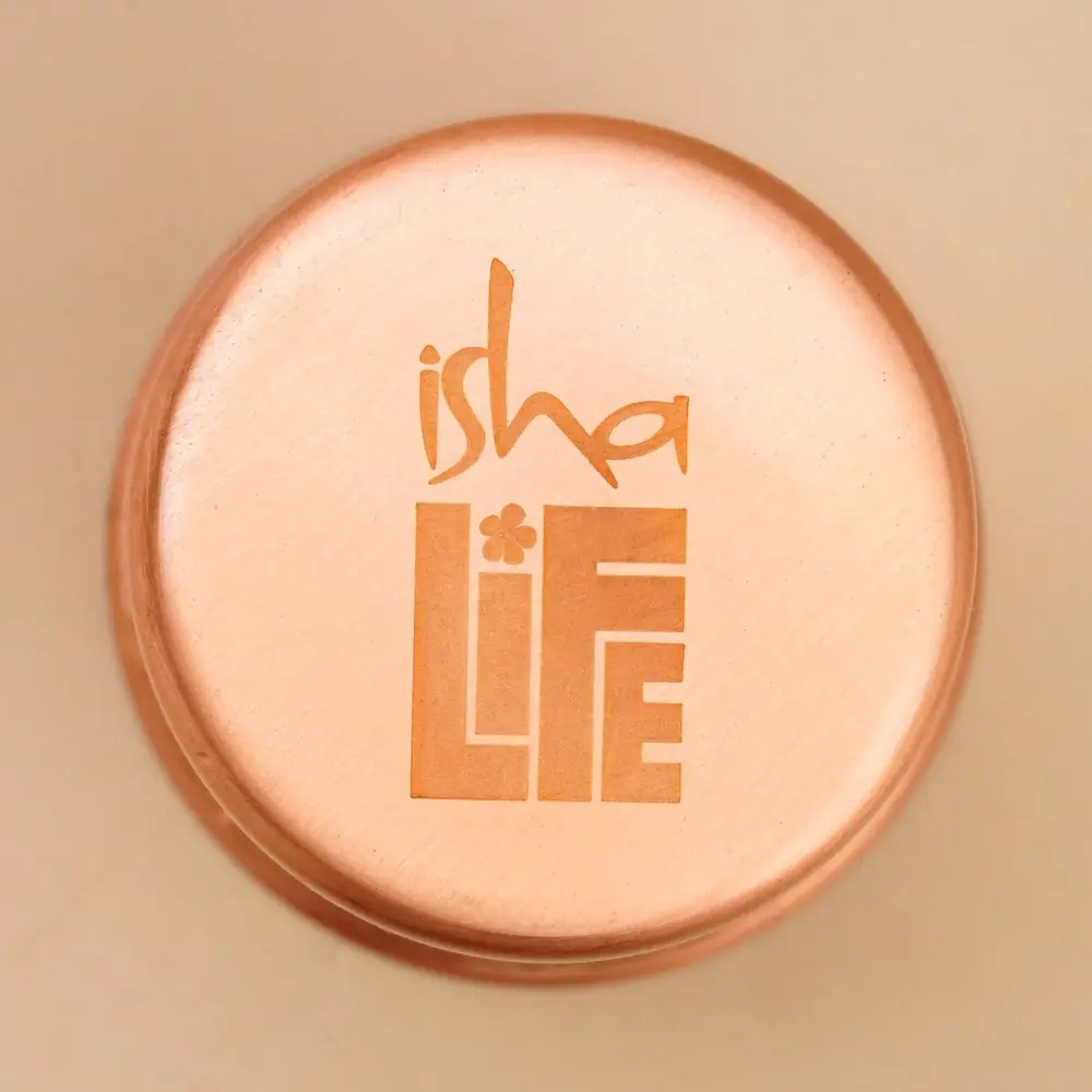 The base of a glass with the logo