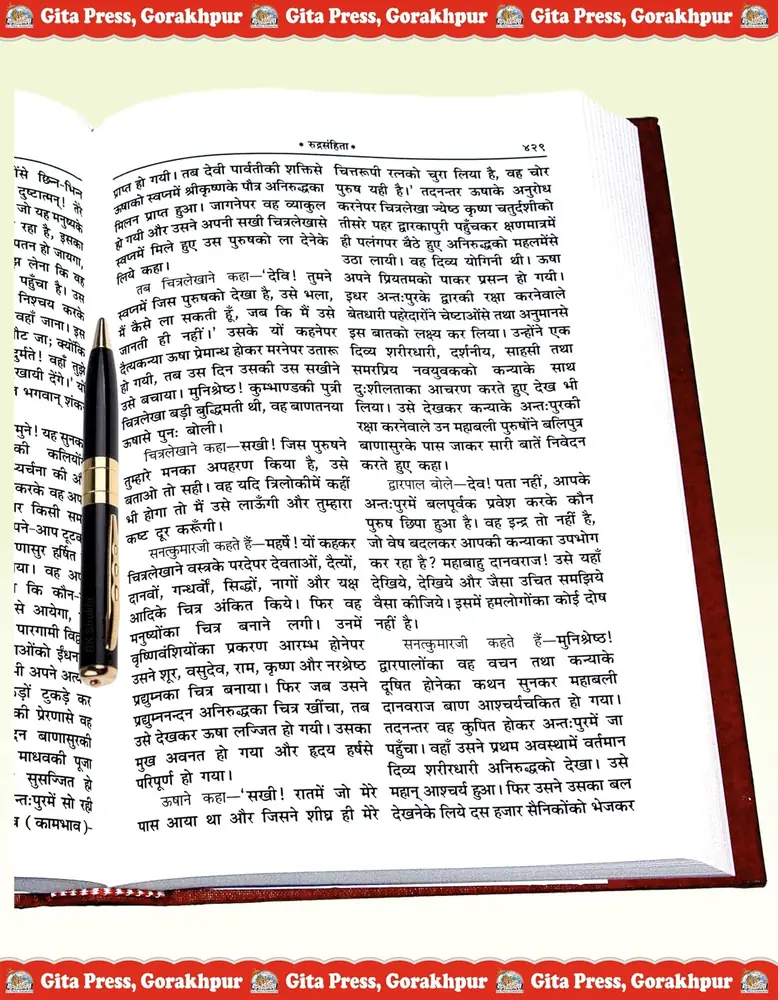 A close view of an open page of Hindi text