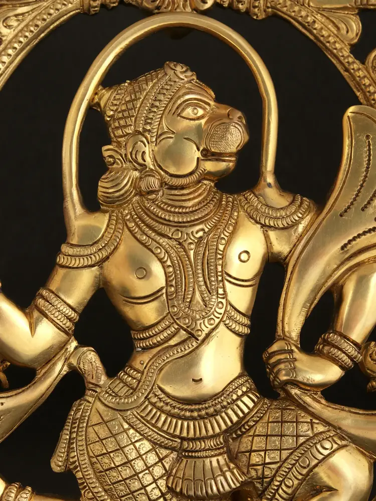 Close view of Hanuman in the frame