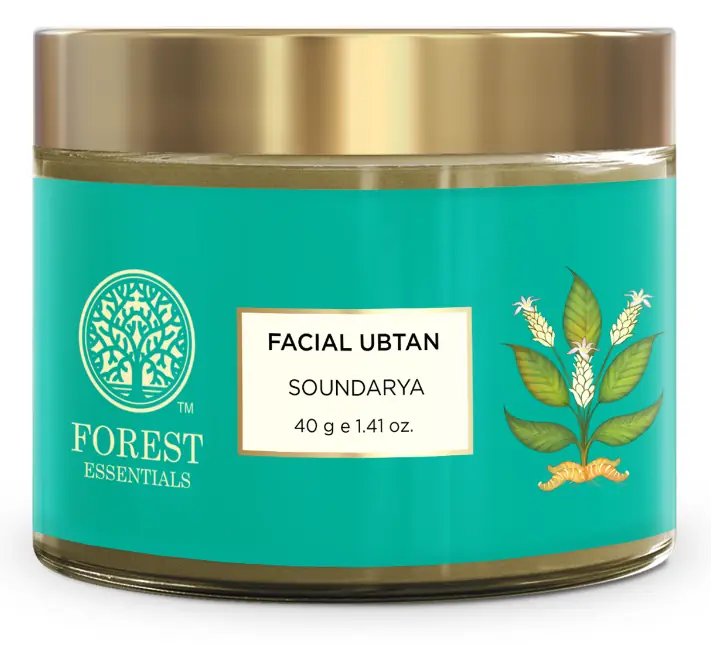 Teal jar of Facial Ubtan Soundarya