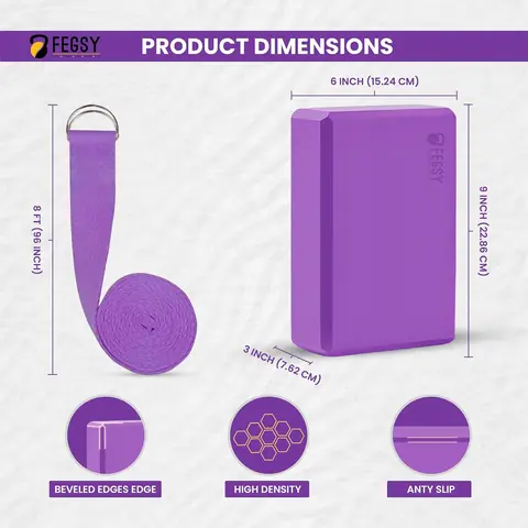 Diagram marking the size of the block and the strap