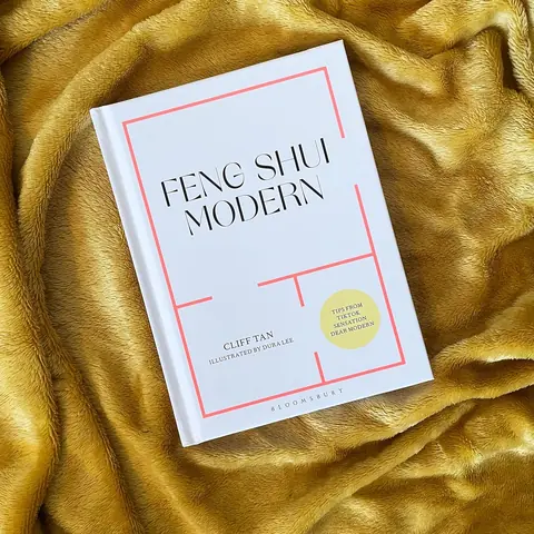The hardcover lying on a gold cloth