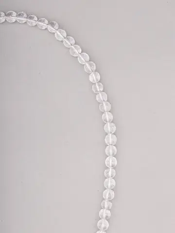 Close view of the clear round beads