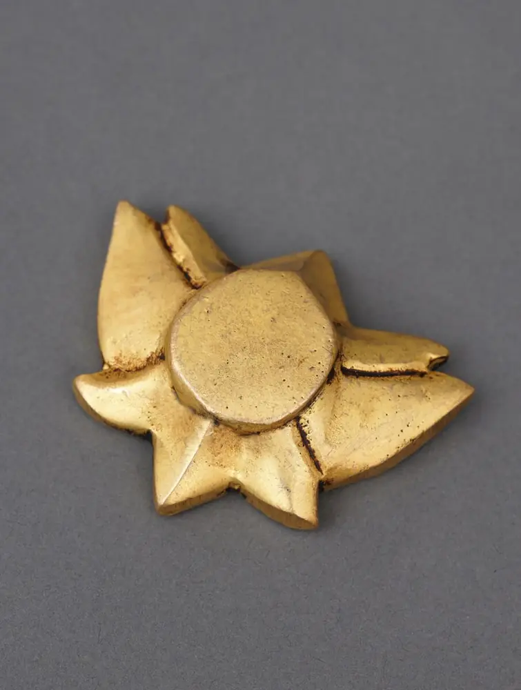 One lotus diya seen from above
