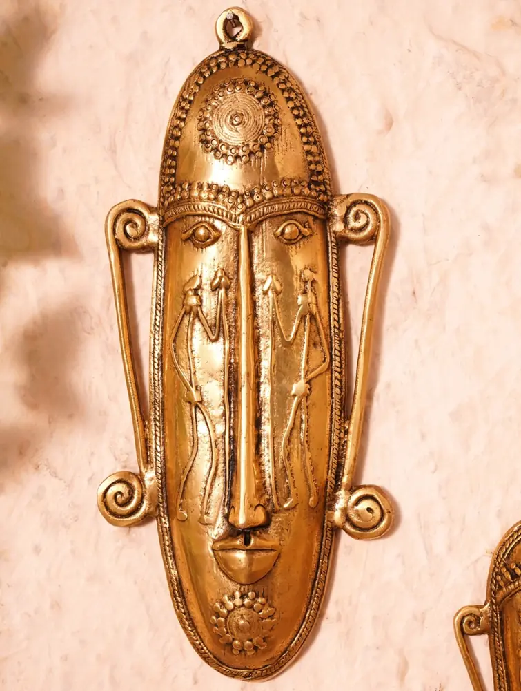 Close view of the larger mask