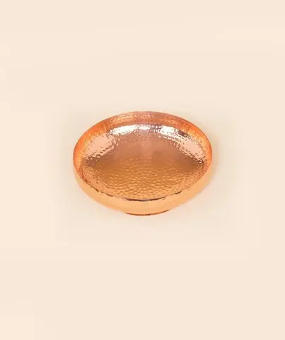 Top view of the hammered copper uruli