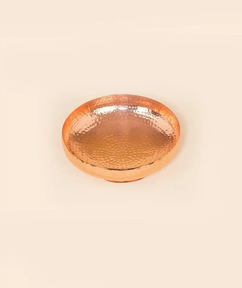Top view of the hammered copper uruli
